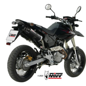 Mivv 2 Slip-On GP black con tapa carbono Honda FMX 650 2005-06