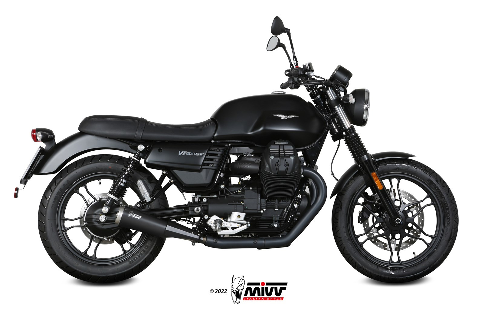 Mivv 2 Slip-On Ghibli black Moto Guzzi V7 III 2017-20