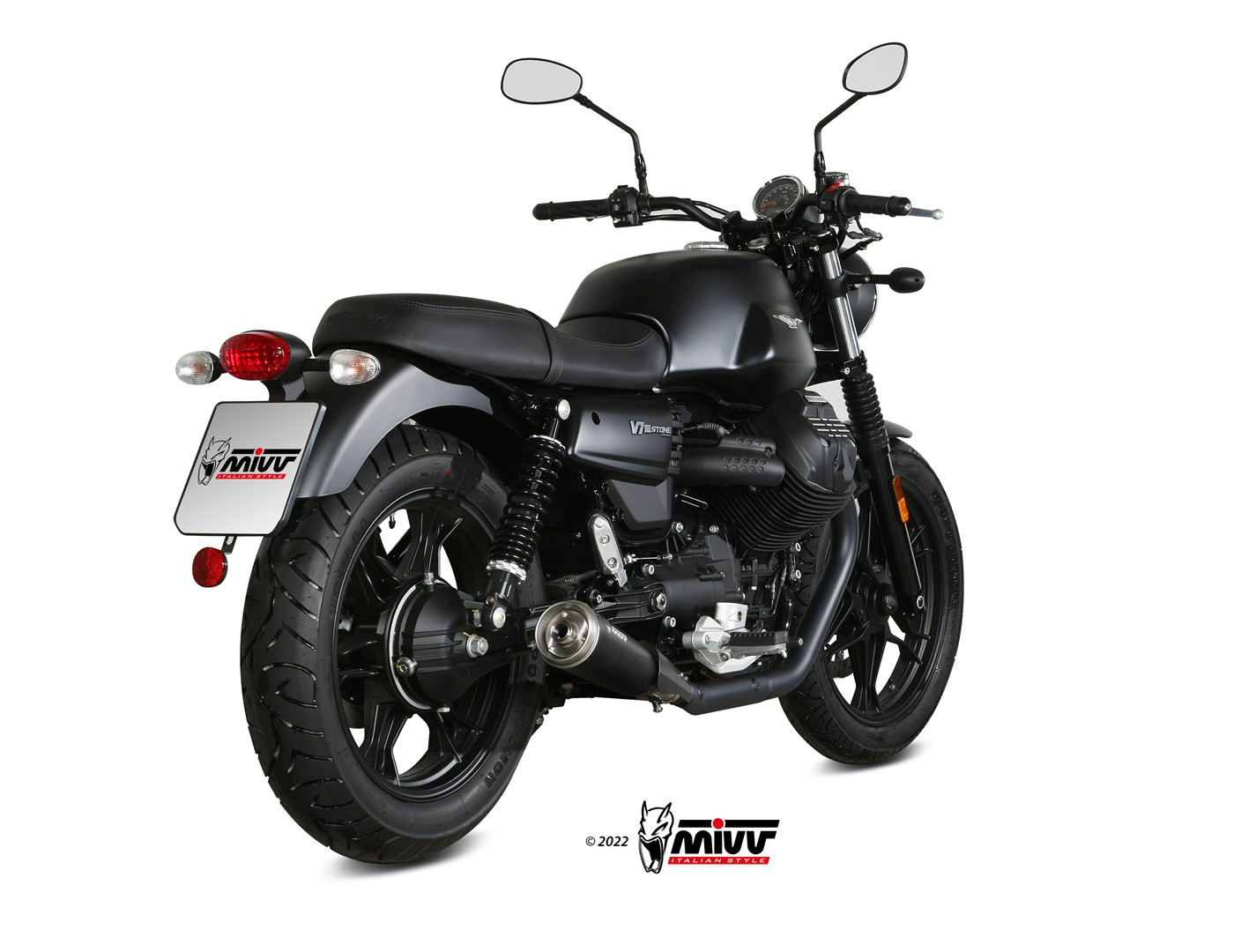 Mivv 2 Slip-On Ghibli black Moto Guzzi V7 III 2017-20