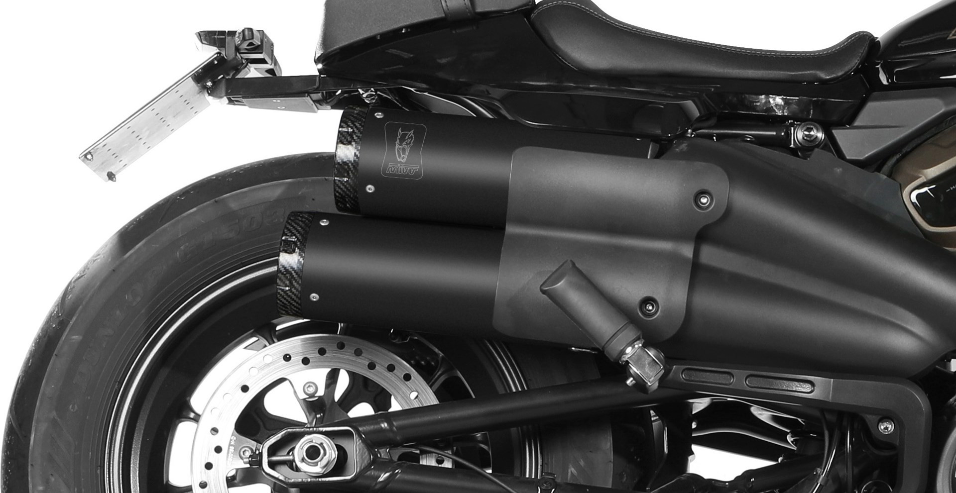 Mivv 2 Slip-On HR-1 Black Harley Davidson Sportster S 2021-24