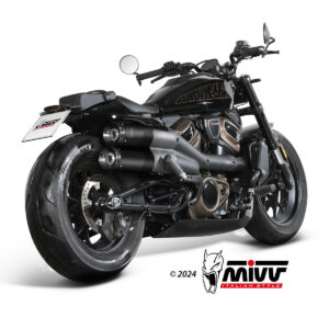 Mivv 2 Slip-On HR-1 Black Harley Davidson Sportster S 2021-24