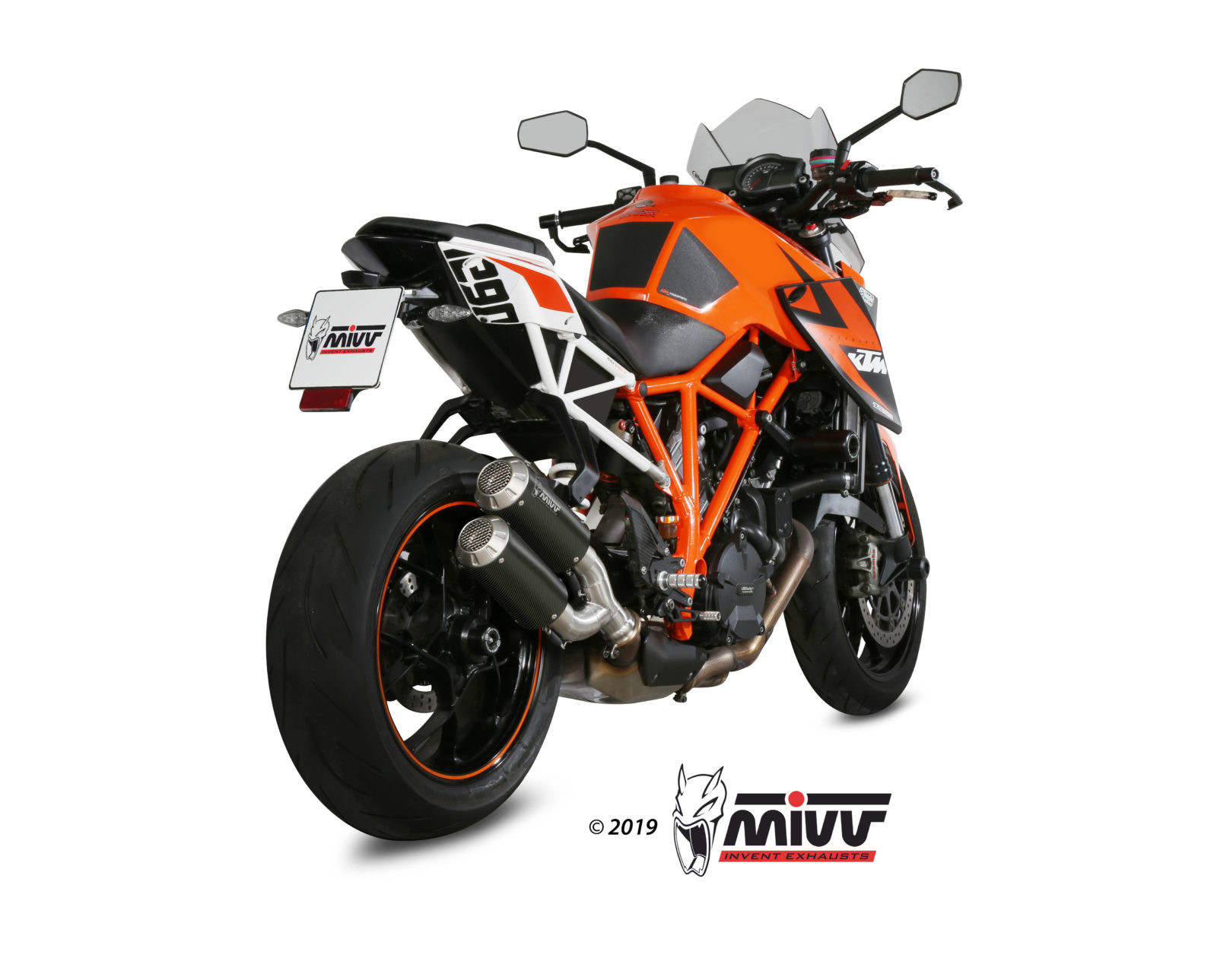 Mivv 2 Slip-On Mk3 carbono KTM 1290 Superduke 2014-19