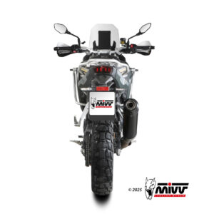 Mivv 2 Slip-On Oval black con tapa carbono Kove 800X 2024-25