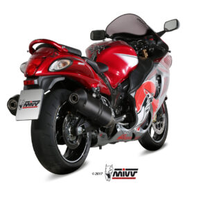 Mivv 2 Slip-On Oval carbono con tapa carbono Suzuki GSX-R 1300 Hayabusa 2008-17