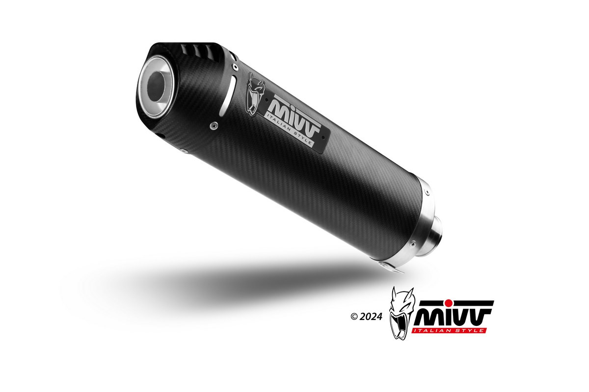 Mivv 2 Slip-On Oval carbono con tapa carbono Suzuki GSX-R 1300 Hayabusa 2008-17