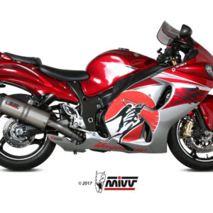 Mivv 2 Slip-On Oval carbono con tapa carbono Suzuki GSX-R 1300 Hayabusa 2008-17