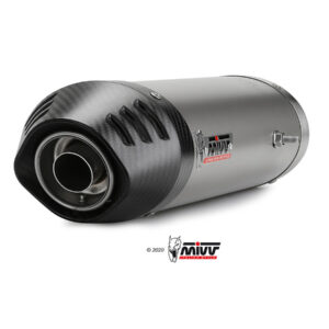 Mivv 2 Slip-On Oval titan con tapa carbono Yamaha YZF 1000 R1 2007-08