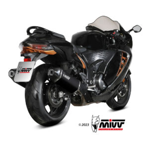 Mivv 2 Slip-On Speed edge Black Titanium Suzuki GSX-R 1300 Hayabusa 2021-25