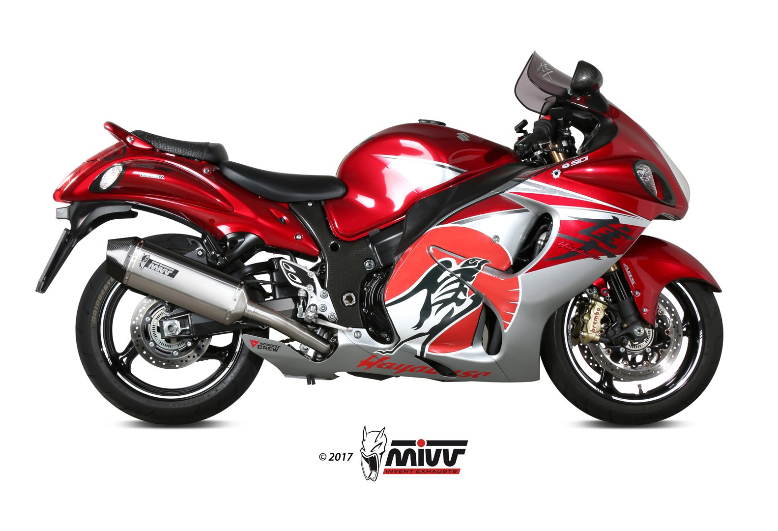 Mivv 2 Slip-On Speed edge black Suzuki GSX-R 1300 Hayabusa 2008-17