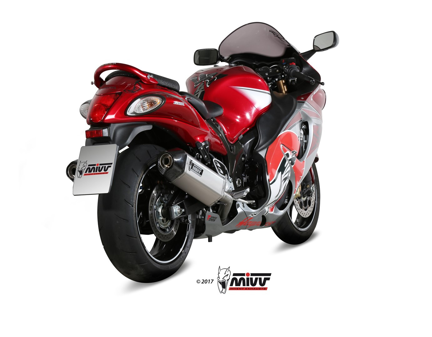 Mivv 2 Slip-On Speed edge black Suzuki GSX-R 1300 Hayabusa 2008-17