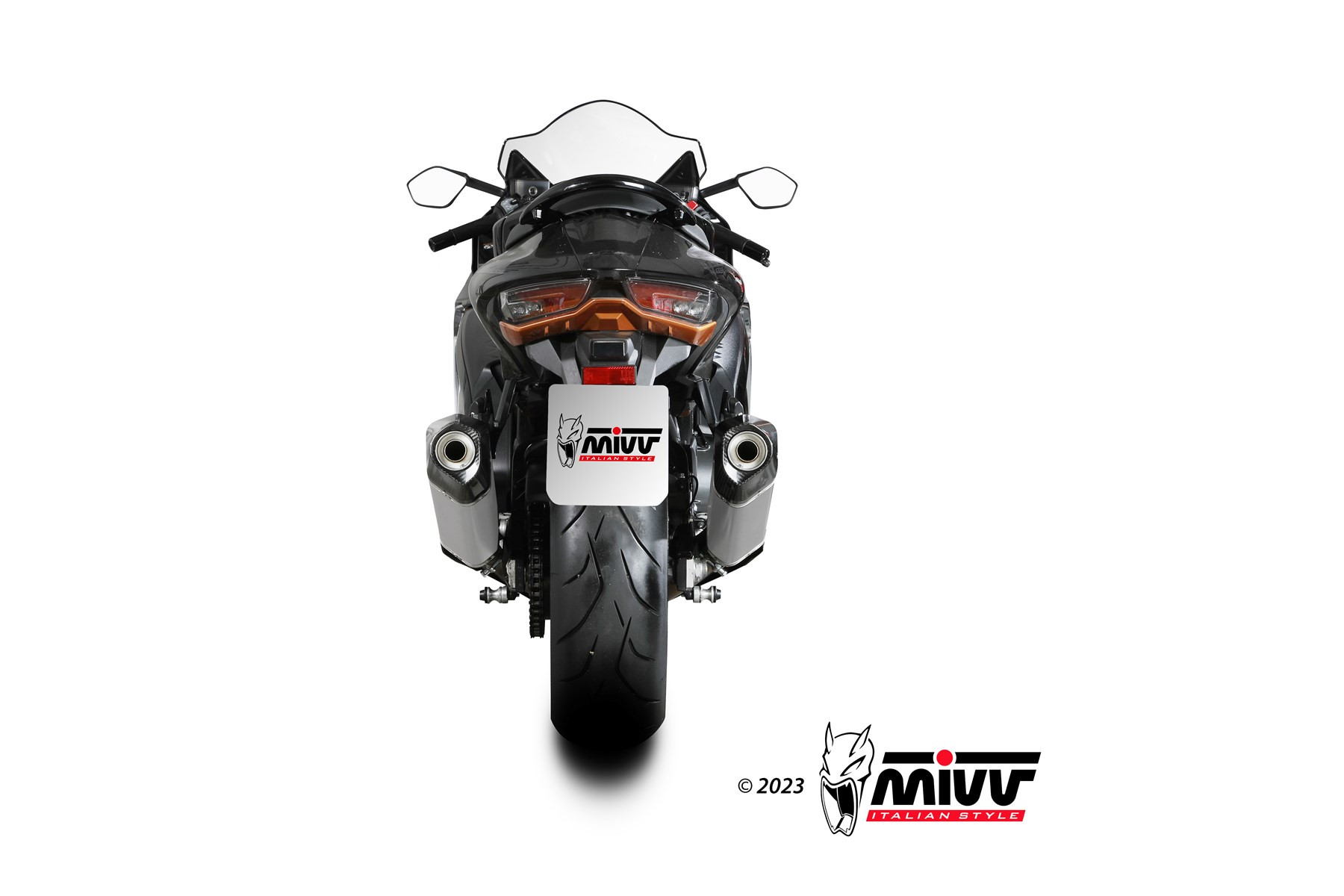 Mivv 2 Slip-On Speed edge Titanium Suzuki GSX-R 1300 Hayabusa 2021-25