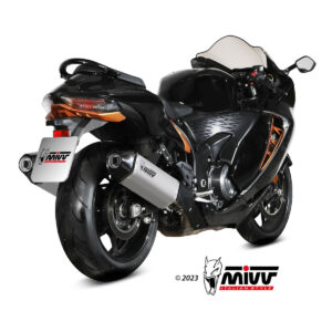 Mivv Slip-On Dakar Black Suzuki DL V-Strom 1000 / XT 2014-20 / 1050 / XT 2020-25