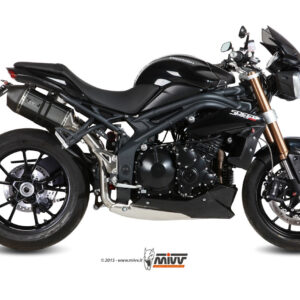 Mivv 2 Slip-On Speed edge black Triumph Speed Triple 2011-15