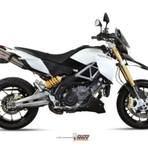 Mivv 2 Slip-On Suono St. Steel con tapa carbono Aprilia Dorsoduro 1200 2012-16