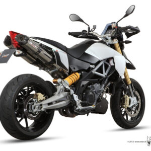 Mivv 2 Slip-On Suono St. Steel con tapa carbono Aprilia Dorsoduro 1200 2012-16