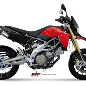 Mivv 2 Slip-On Suono St. Steel con tapa carbono Aprilia Dorsoduro 750 2008-16