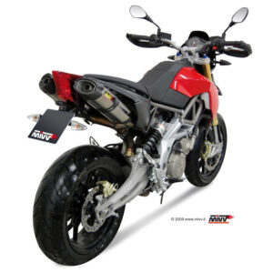 Mivv 2 Slip-On Suono St. Steel con tapa carbono Aprilia Dorsoduro 750 2008-16