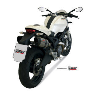 Mivv 2 Slip-On Suono St. Steel con tapa carbono Ducati Monster 696 2008-14