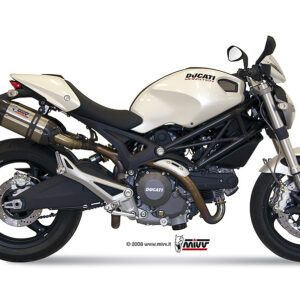Mivv 2 Slip-On Suono St. Steel con tapa carbono Ducati Monster 696 2008-14