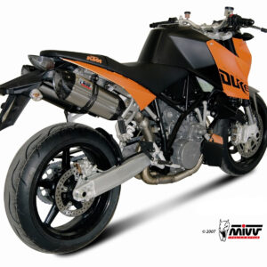 Mivv 2 Slip-On Suono St. Steel con tapa carbono KTM 990 Superduke 2005-11