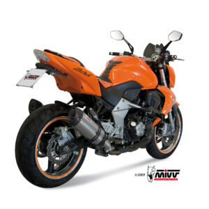 Mivv 2 Slip-On Suono St. Steel con tapa carbono Kawasaki Z1000 2007-09