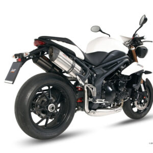 Mivv 2 Slip-On Suono St. Steel con tapa carbono Triumph Speed Triple 2011-15