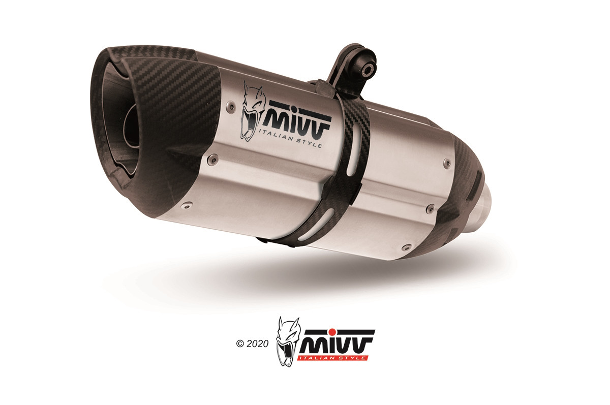 Mivv 2 Slip-On Suono St. Steel con tapa carbono Yamaha YZF 1000 R1 2004-06