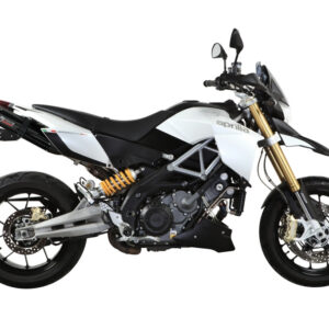 Mivv 2 Slip-On Suono black con tapa carbono Aprilia Dorsoduro 1200 2012-16