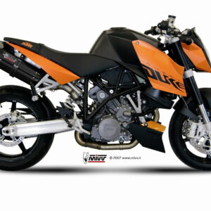 Mivv 2 Slip-On Suono black con tapa carbono KTM 990 Superduke 2005-11