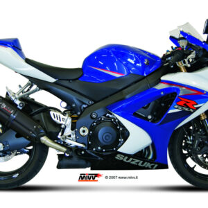 Mivv 2 Slip-On Suono black con tapa carbono Suzuki GSX-R 1000 2007-08