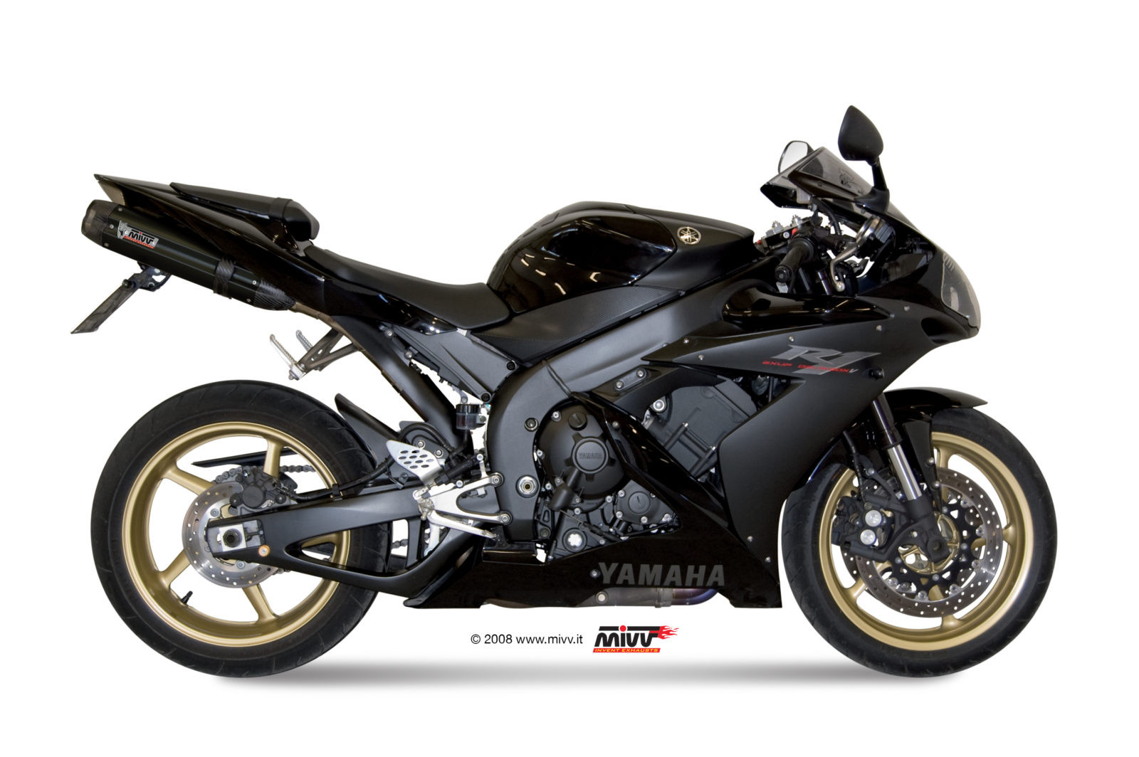 Mivv 2 Slip-On Suono St. Steel con tapa carbono Yamaha YZF 1000 R1 2004-06