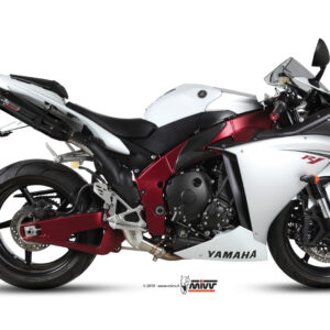 Mivv 2 Slip-On Suono black con tapa carbono Yamaha YZF 1000 R1 2009-14