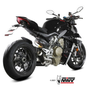 Mivv 2 Slip-On X-M1 black Ducati Streetfighter V4 2020-22