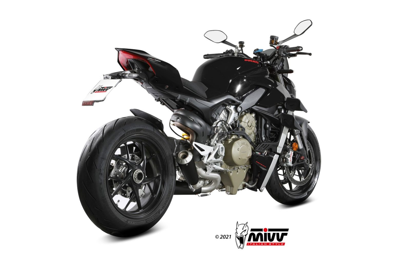 Mivv 2 Slip-On X-M1 black Ducati Streetfighter V4 2020-22