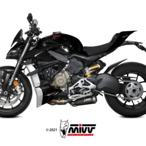 Mivv 2 Slip-On X-M1 black Ducati Streetfighter V4 2020-22