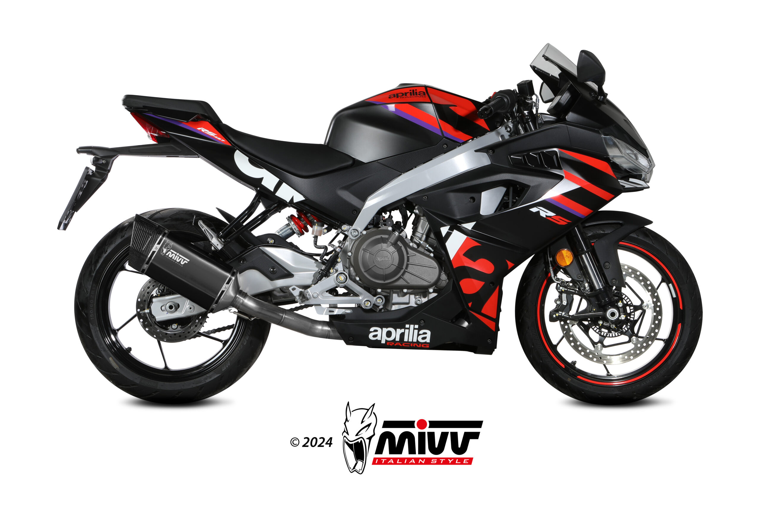Mivv Full system 2x1 SR-1 Titanium Aprilia RS 457 2024-25
