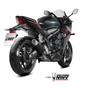 Mivv Escape Completo 4x2x1 AK-1 Titanium con tapa de carbono Honda CB 650 R 2024-25