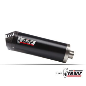 Mivv Full System 2x1 OVAL BLACK con Tapa de Carbono KAWASAKI Versys 650 2024-25