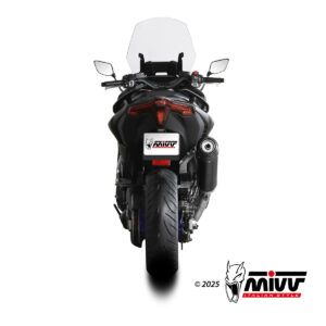 Mivv Full System 2x1 OVAL BLACK con Tapa de Carbono YAMAHA T-MAX 560 2025-