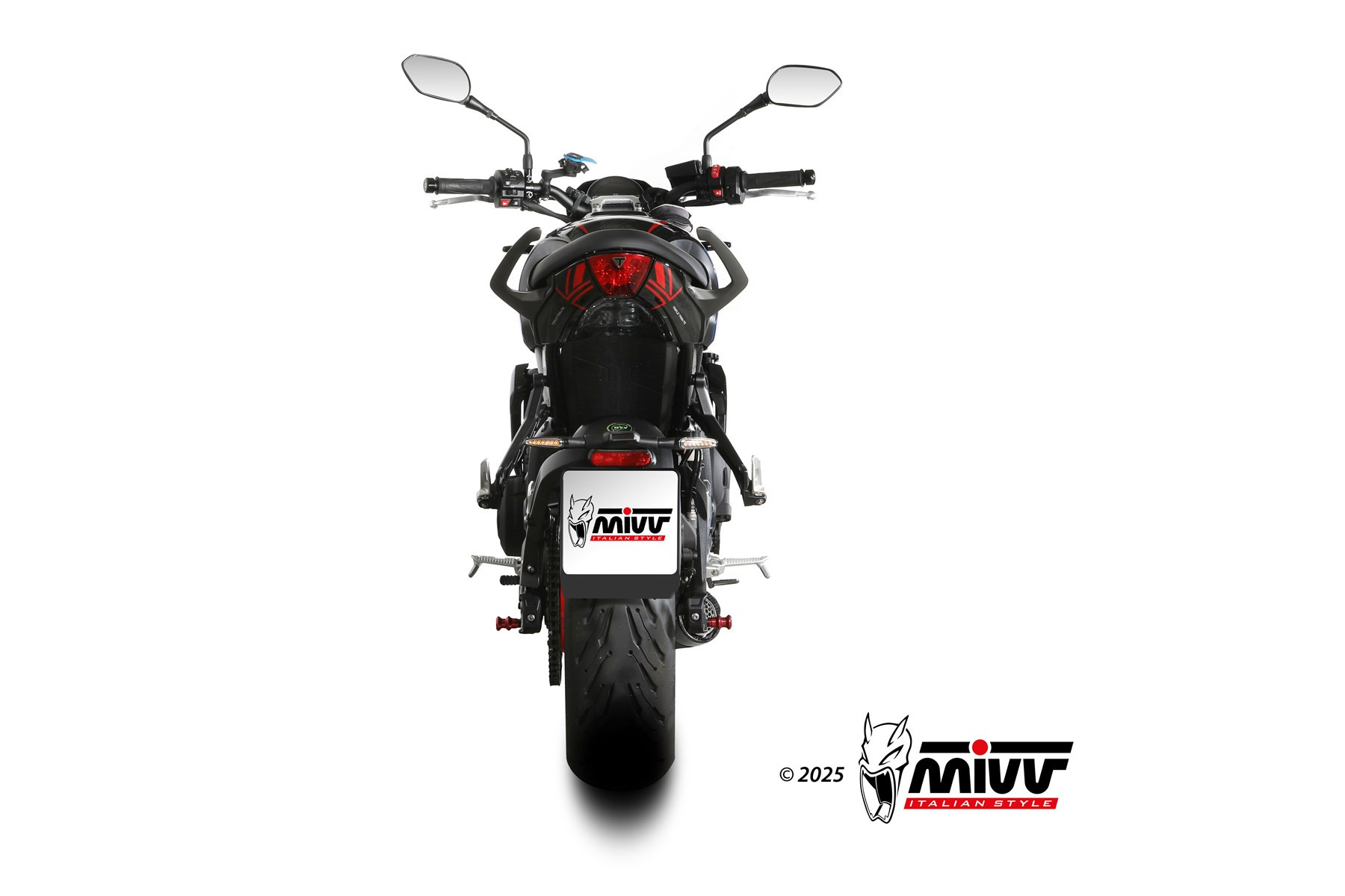 Mivv Full System 3x1 X-M5 BLACK TRIUMPH TRIDENT 660 2025-