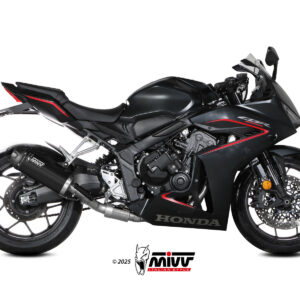Mivv Full System 4x2x1 AK-1 BLACK con Tapa Carbono HONDA CB 650 R 2024-25