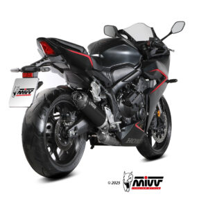 Mivv Full System 4x2x1 AK-1 BLACK con Tapa Carbono HONDA CB 650 R 2024-25