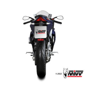 Mivv Full system 2x1 Oval Black con tapa carbono Yamaha T-MAX 560 2022-25