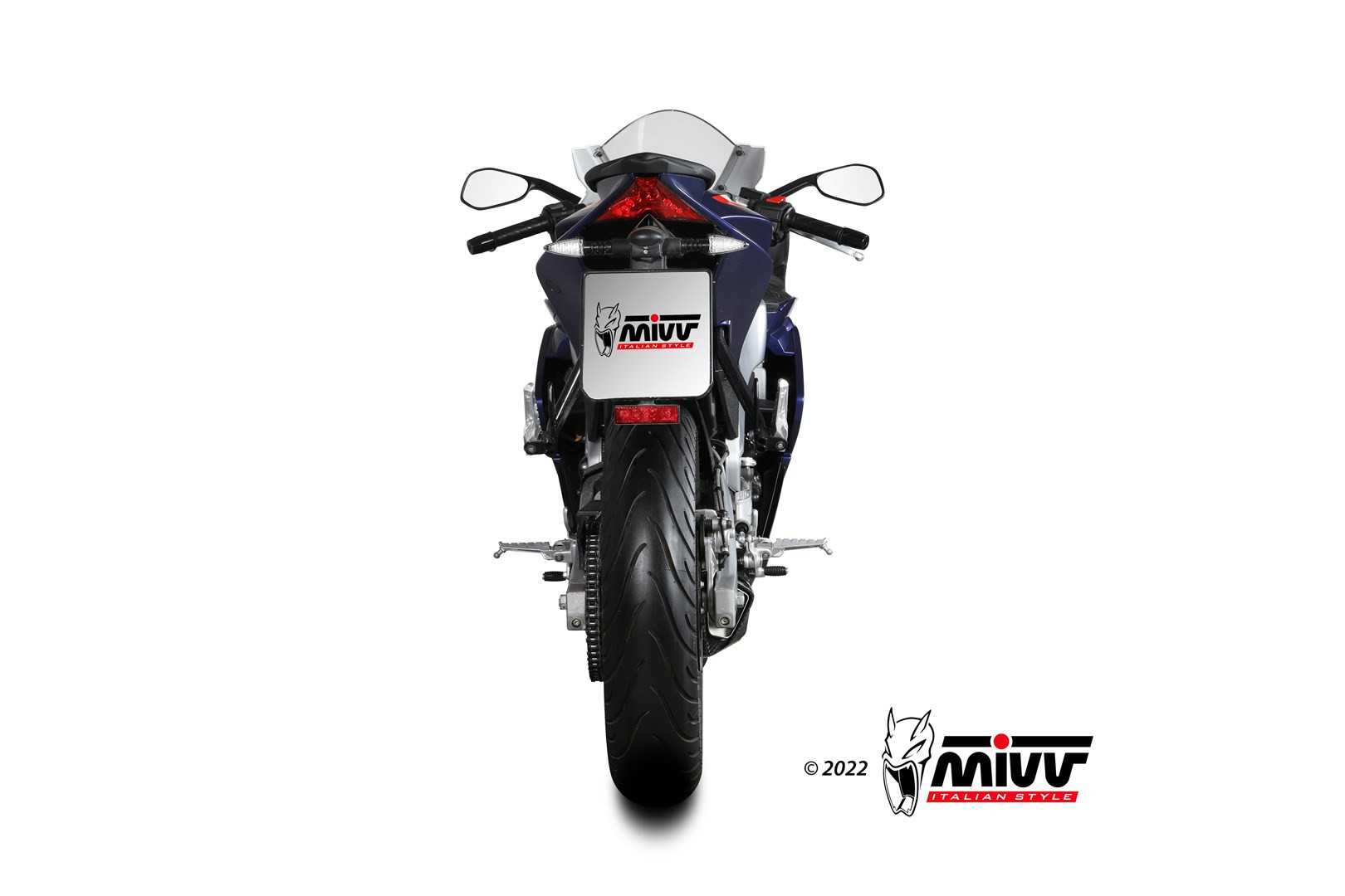Mivv Full system 2x1 Oval Black con tapa carbono Yamaha T-MAX 560 2022-25