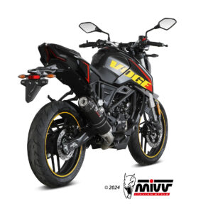 Mivv Full system 1x1 GP Black con tapa carbono Voge Brivido 125R 2023-24