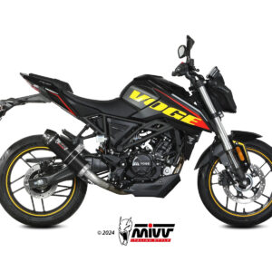 Mivv Full system 1x1 GP Black con tapa carbono Voge Brivido 125R 2023-24