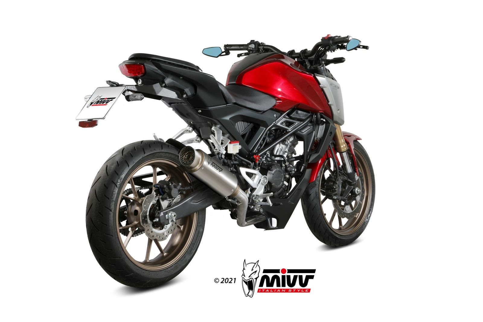 Mivv Full system 1x1 GP Pro Titan Honda CB 125 R 2021-24