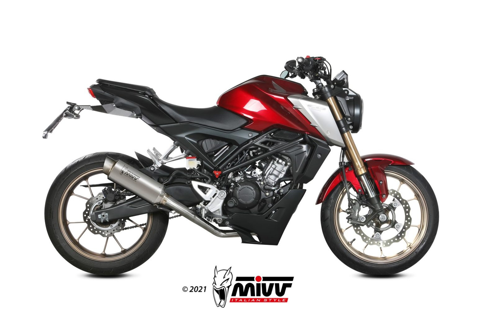 Mivv Full system 1x1 GP Pro Titan Honda CB 125 R 2021-24