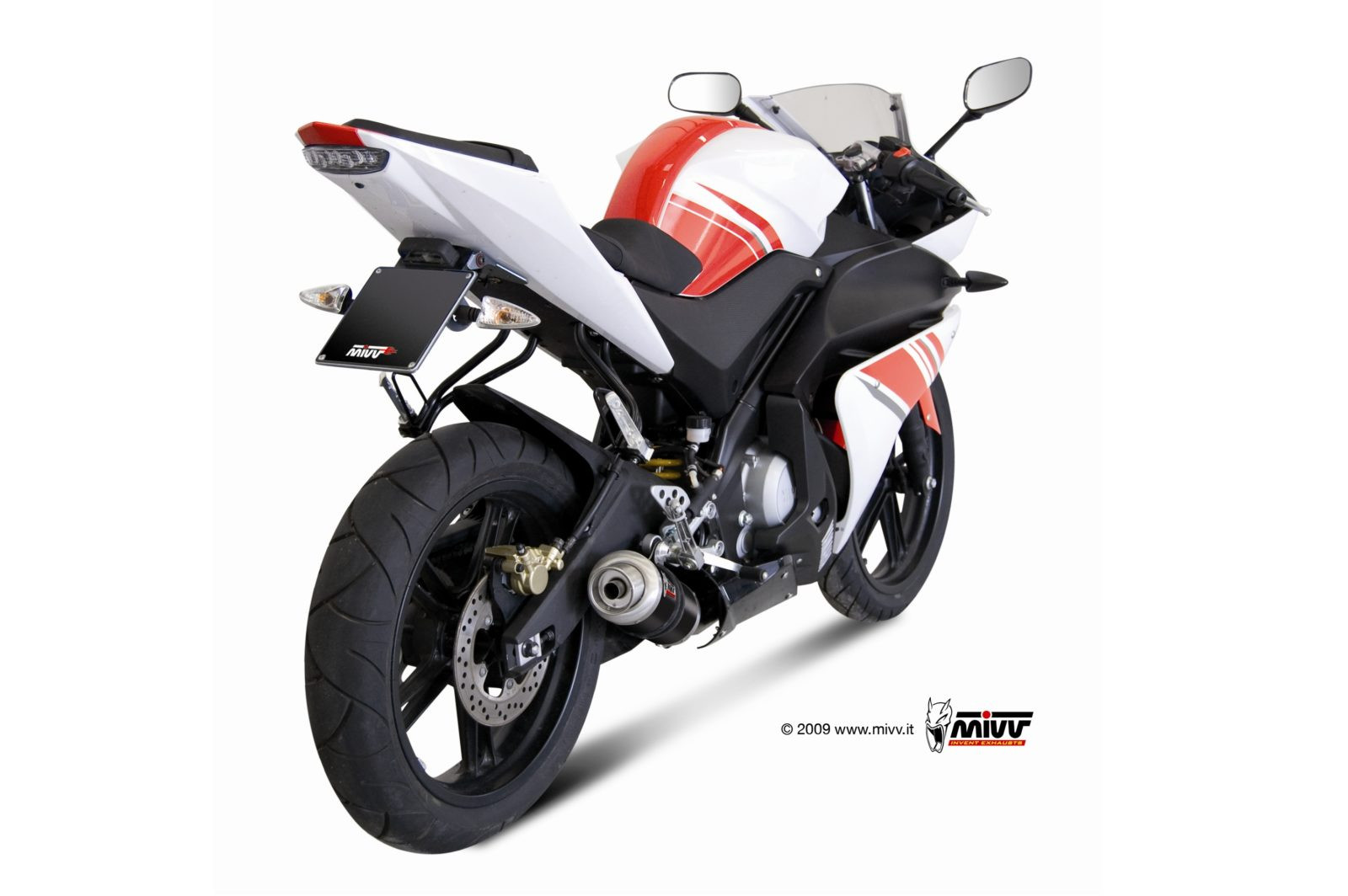 Mivv Full system 1x1 Suono black con tapa carbono Yamaha YZF R125 2008-13