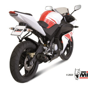 Mivv Full system 1x1 GP black con tapa carbono Yamaha YZF R125 2008-13